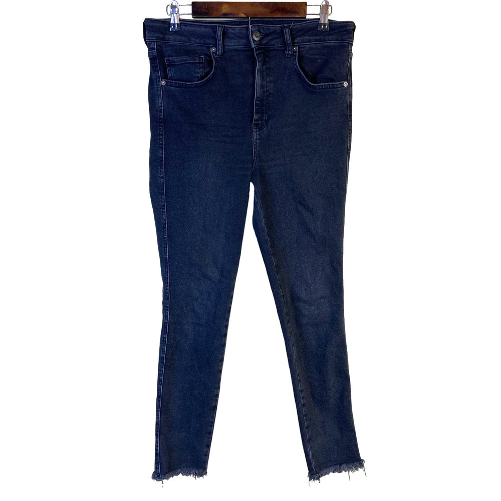 We The Free Raw Hem Black Wash Skinny Jeans - Denim Size 31‎